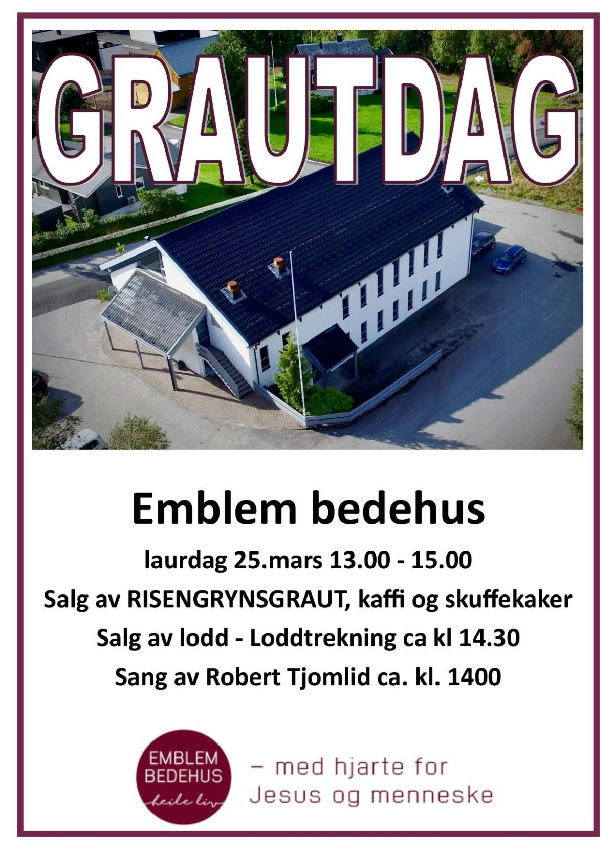 Grautlaurdag 25. mars kl. 13 – 15